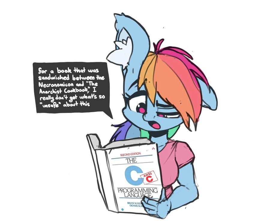 rainbow dash (the c programming language (book) and etc) created by awr hey