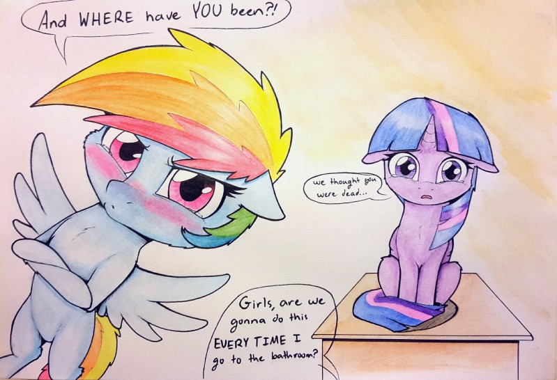 rainbow dash and twilight sparkle (friendship is magic and etc) created by pudgeruffian