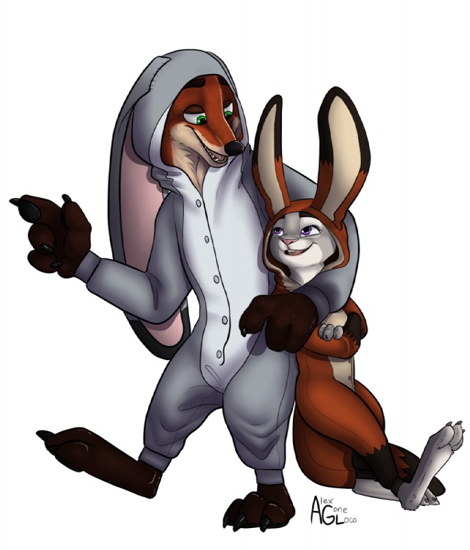 judy hopps and nick wilde (zootopia and etc) created by alexgoneloco