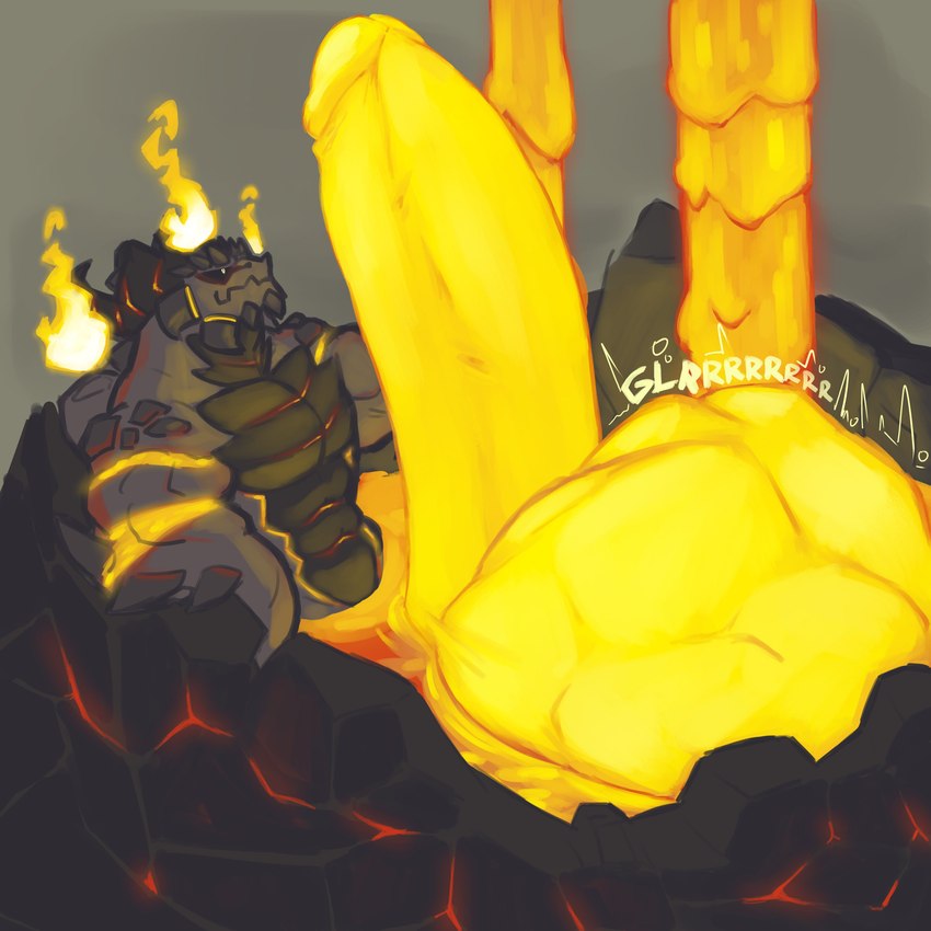 anthro anthro_pred balls biceps big_balls big_penis black_body black_scales cock_vore erection fire foreskin genitals glans horn huge_balls huge_penis hyper hyper_balls hyper_genitalia hyper_penis inside_balls lava male male_anthro muscular muscular_anthro muscular_male onomatopoeia orange_balls orange_body orange_penis orange_scales penile penis retracted_foreskin scales sound_effects text triceps vore zephyrchill mythology raid_dragon_(zephyrchill) dragon mythological_creature mythological_scalie scalie 1:1 2022 absurd_res english_text hi_res