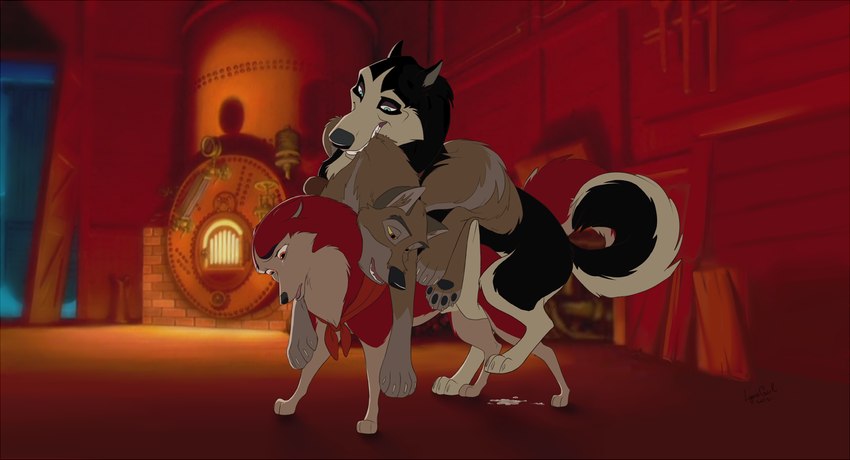 balto, jenna, and steele (universal studios and etc) created by reallynxgirl