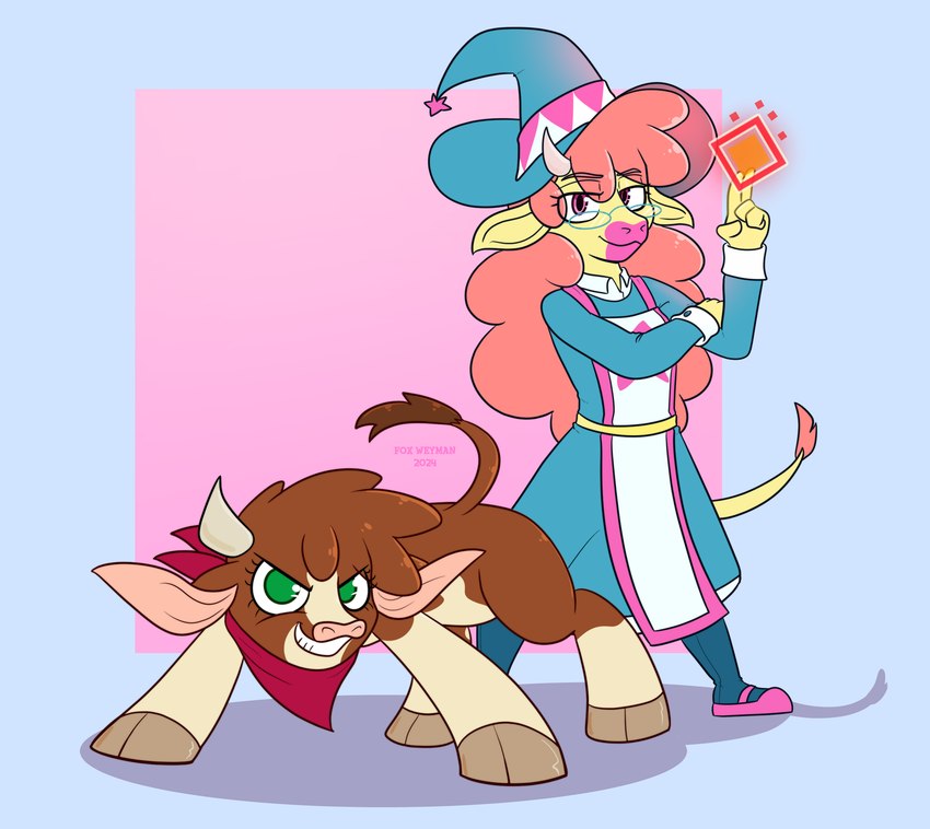 arizona cow and claire higsby (super lesbian animal rpg and etc) created by thefoxxhole