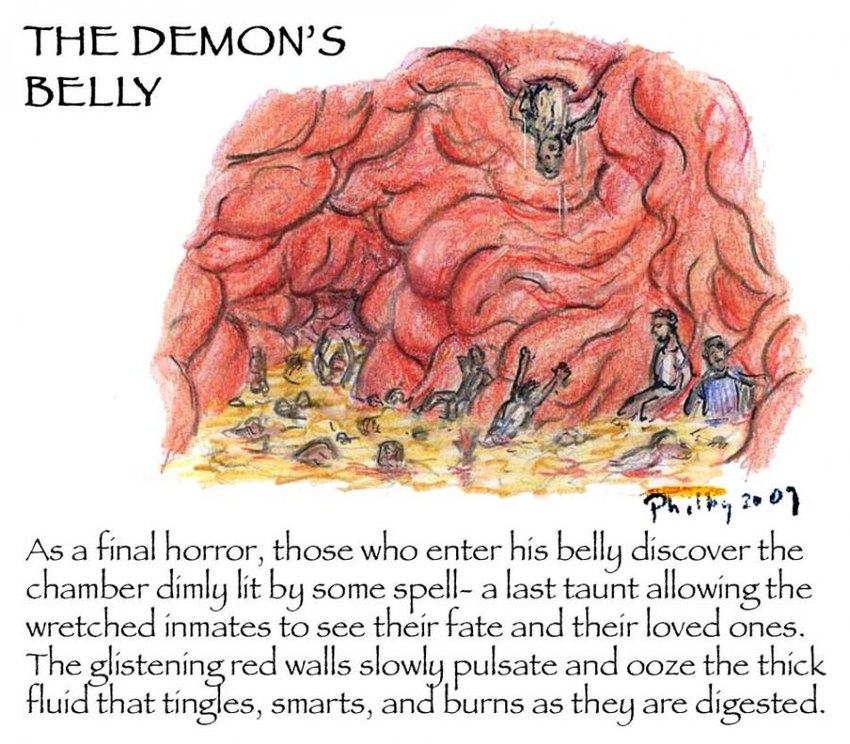 blood bodily_fluids death digestion fatal_vore gore group helpless hopeless imminent_digestion inside_stomach internal male male/male organs pain painful_death papyrus_font stomach stomach_acid text vore gianttoby demon human humanoid mammal 2009 english_text