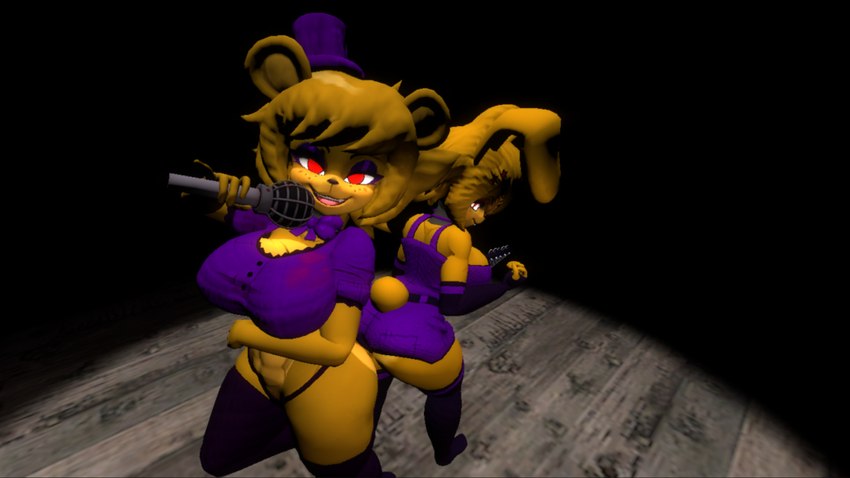 anthro clothing crossgender duo female female/female fingers mtf_crossgender thong underwear lactose_(artist) cryptiacurves_(modeler) five_nights_at_freddy's fredina's_nightclub scottgames bonfie_(cryptiacurves) fredbear_(fnaf) frenni_(cryptiacurves) spring_bonnie_(fnaf) animal_humanoid bear humanoid lagomorph lagomorph_humanoid leporid_humanoid mammal mammal_humanoid rabbit_humanoid ursid_humanoid 2023 3d_(artwork) digital_media_(artwork)