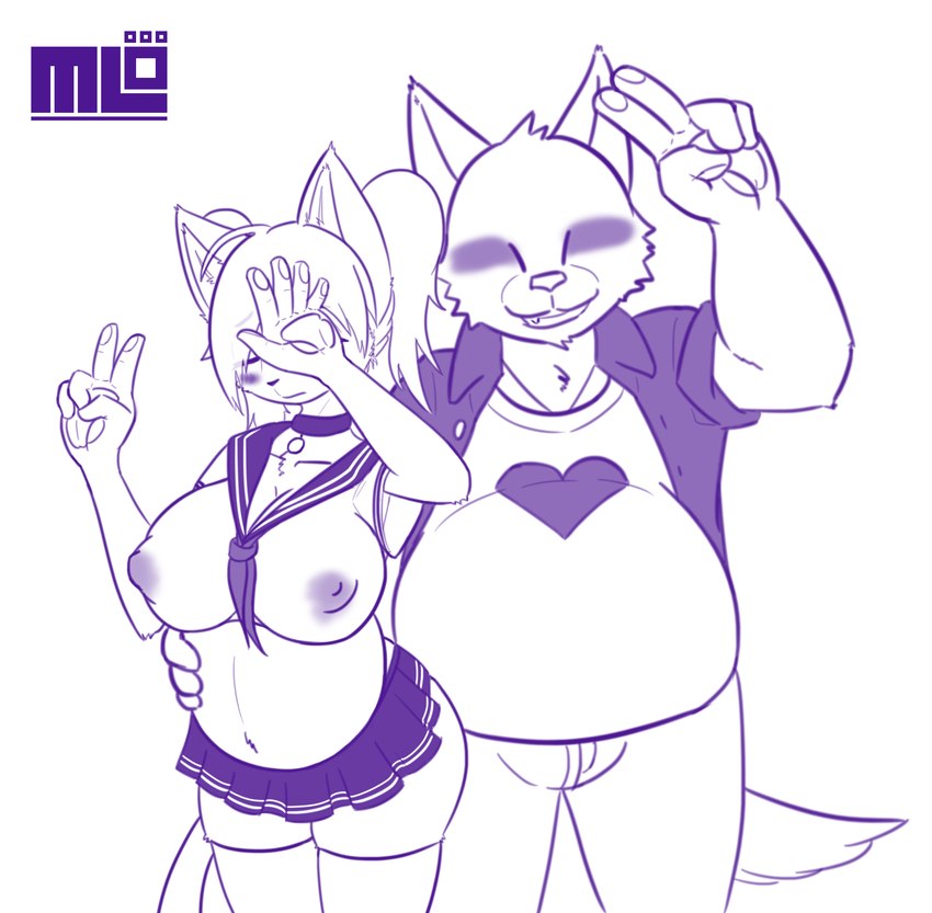 belly big_belly big_breasts breasts clothing exercise female footwear jewelry necklace pregnant sailor_suit socks mi_lan milan_(mi_lan) felid feline mammal hi_res