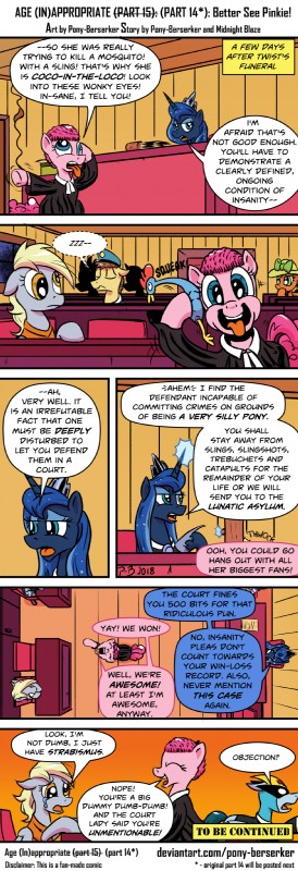 derpy hooves, pinkie pie, and princess luna (harvey birdman: attorney at law and etc) created by pony-berserker