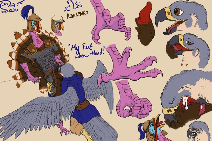 anthro armor avian_caruncle beak beak_fetish beak_play beak_sex beakjob becoming_erect blue_clothing blue_coat blue_topwear bodily_fluids brown_body brown_feathers clothed clothed_sex clothing coat cum cum_dripping_from_tougue cum_in_beak cum_in_mouth cum_inside curling_toes duo excited feathers feet fellatio genital_fluids genitals grey_body grey_feathers headgear helmet kneeling kneeling_oral_position looking_at_viewer looking_pleasured male male/male open_beak open_mouth oral orgasm penile penis romantic romantic_couple scales scuted_arms scuted_feet scuted_hands scuted_legs scutes sex snood_(anatomy) spread_wings tail tail_feathers talons text toes tongue topwear wings yellow_body yellow_scales tzair_(artist) konarak_(tzair) tzair_(character) avian bird falcon falconid galliform peregrine_falcon phasianid turkey 3:2 arabic_text english_text meme russian_text signature