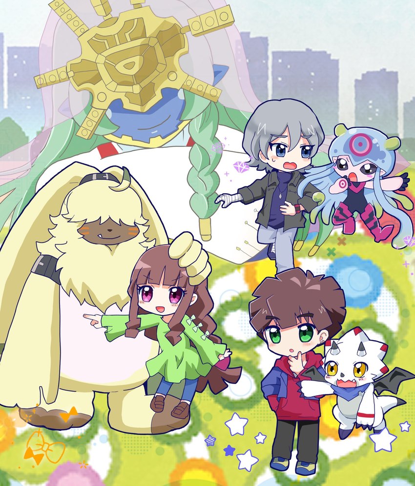 hiro amanokawa, kiyoshiro higashimitarai, and ruri tsukiyono (digimon ghost game and etc) created by juglans b612