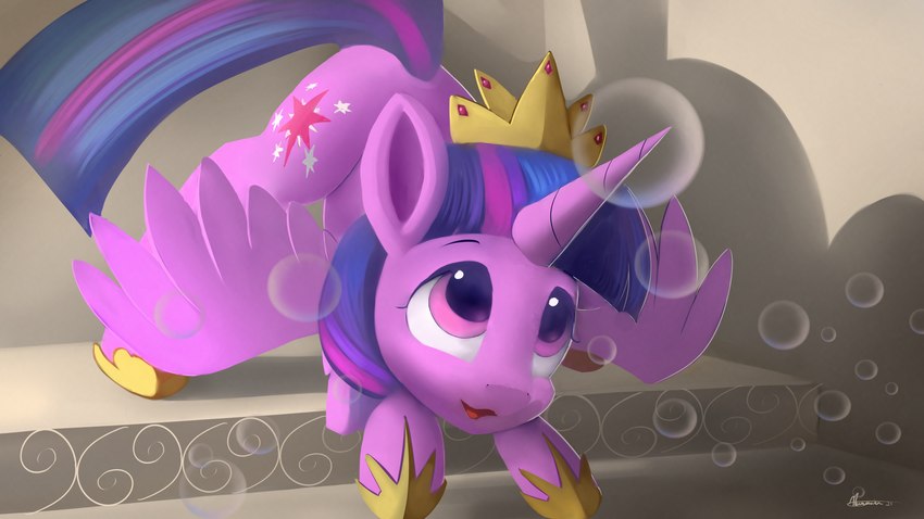 hair hooves horn purple_hair smile solo wings auroriia friendship_is_magic hasbro my_little_pony mythology twilight_sparkle_(mlp) equid equine mammal mythological_creature mythological_equine winged_unicorn 2021 absurd_res digital_media_(artwork) hi_res