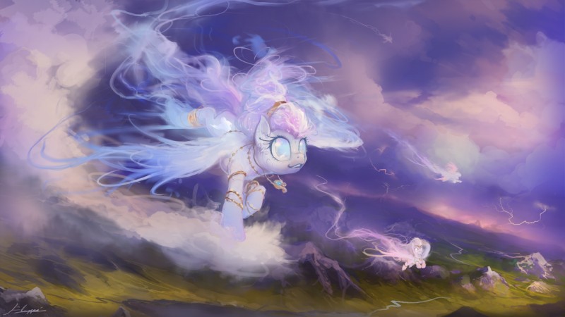 female flying group jewelry wings huussii hasbro my_little_pony mythology fan_character equid equine mammal mythological_creature mythological_equine pegasus spirit 16:9 2014 hi_res widescreen