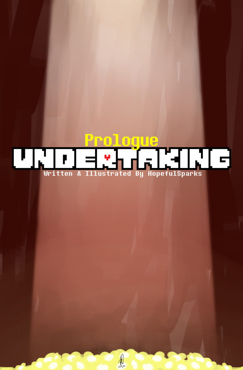 alternate_timeline alternate_universe prologue text undertaking_(hopefulsparks) undertaking_prologue zero_pictured hopefulsparks undertale undertale_(series) absurd_res comic cover cover_art cover_page english_text hi_res signature