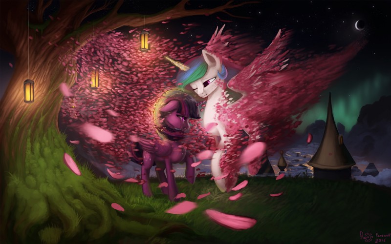 princess celestia and twilight sparkle (friendship is magic and etc) created by photonoko