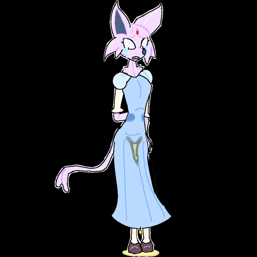 anthro bodily_fluids clothed clothing crying dress female footwear genital_fluids hair hand_behind_back nervous omorashi peeing purple_body purple_hair shoes simple_background socks solo standing tail tears transparent_background urine urine_on_ground urine_on_self urine_pool watersports wetting hiddenbird nintendo pokemon triandra_(hiddenbird) eeveelution espeon generation_2_pokemon pokemon_(species) 1:1 alpha_channel