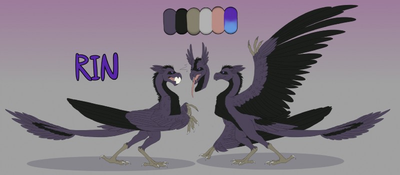 color_swatch egg feathered_wings feathers feral fluffy fur male solo tail wings sunny_way european_mythology mythology dragon mythological_creature mythological_scalie scalie western_dragon wyvern rin_(disambiguation) digital_media_(artwork) full-length_portrait hi_res model_sheet portrait