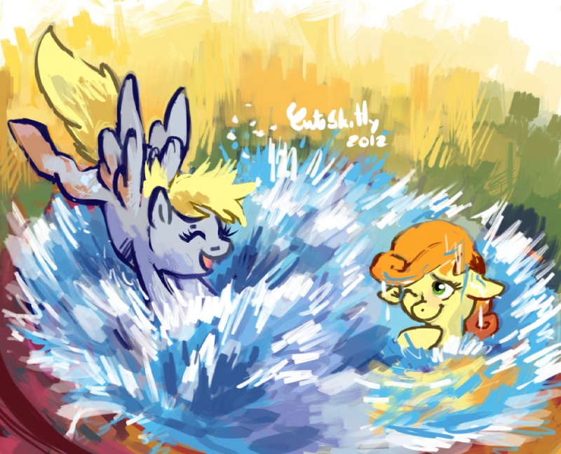 carrot top and derpy hooves (friendship is magic and etc) created by cuteskitty