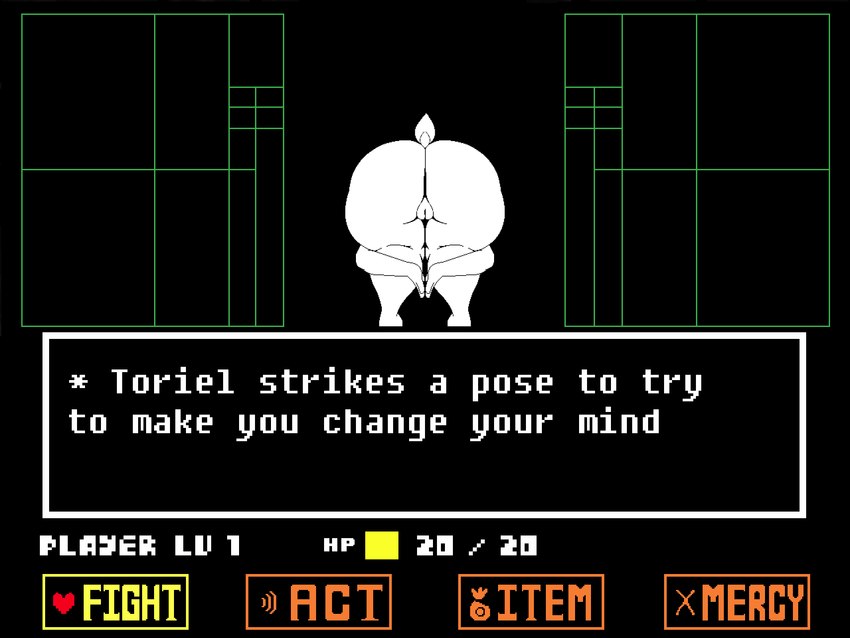 toriel (praise da booty (meme) and etc) created by melomor