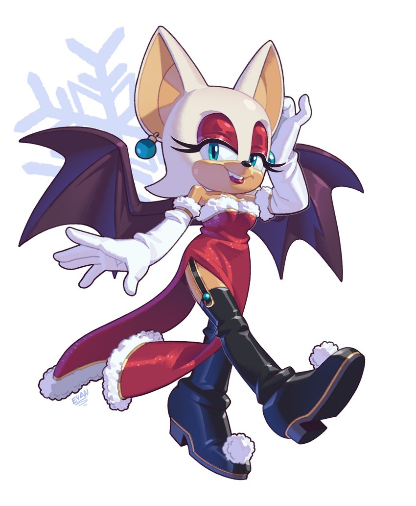 rouge the bat (sonic the hedgehog (series) and etc) created by evan stanley