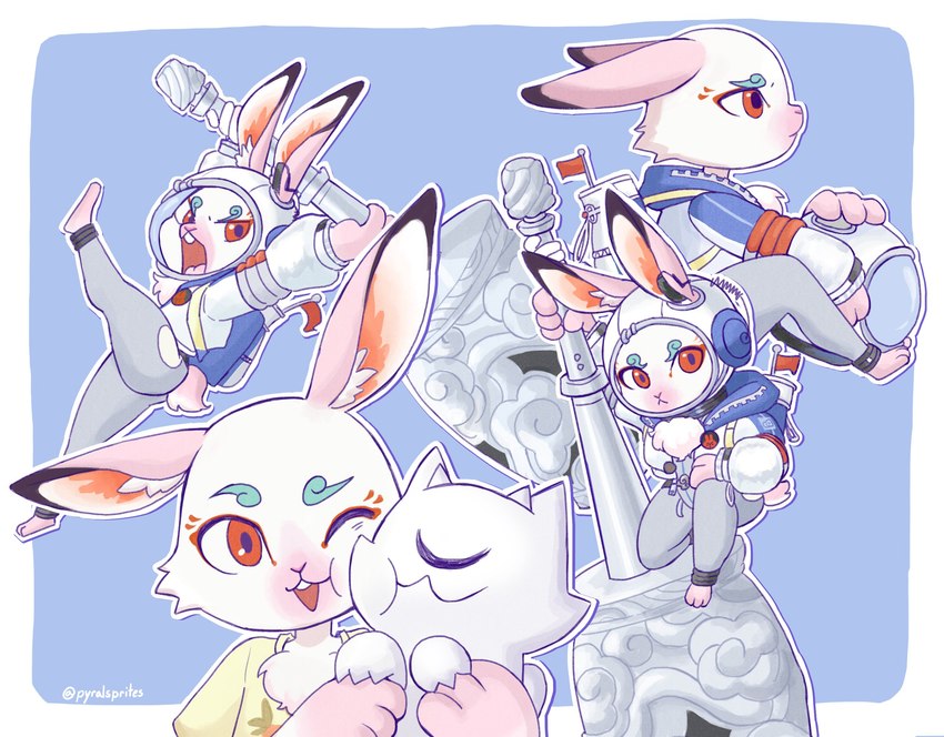 emma and moon rabbit (lilith games and etc) created by pyralsprites