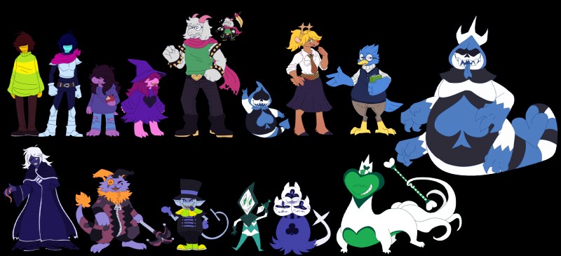 clover, lancer, jevil, susie, kris, and etc (undertale (series) and etc) created by meow-wows