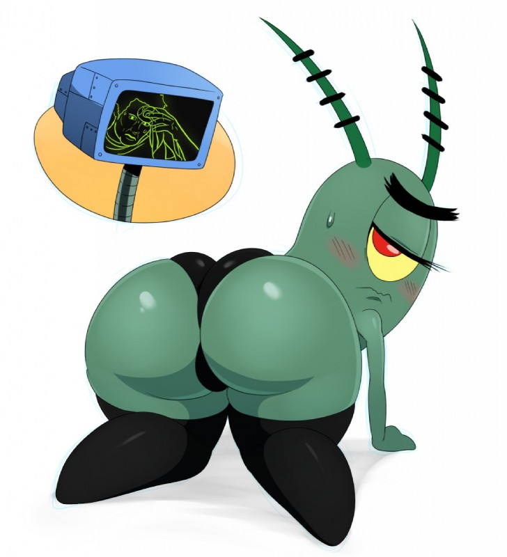 karen plankton and sheldon j. plankton (spongebob squarepants and etc) created by sssonic2