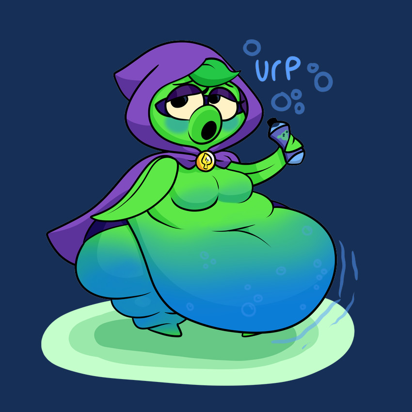 belly beverage big_belly big_butt black_eyebrows black_eyes bottle breasts burping butt cape clothing container eyebrows eyeshadow female green_body green_hair hair holding_beverage holding_object hood huge_belly huge_butt huge_thighs hyper hyper_belly inflation leaf leaf_arms leaf_hair leaf_legs liquid_inflation makeup motion_lines not_furry obese obese_female obese_humanoid overweight overweight_female overweight_humanoid panties plant plant_hair pseudo_hair purple_cape purple_clothing purple_eyeshadow purple_hood purple_panties purple_underwear simple_background siphon_(anatomy) solo thick_thighs three-quarter_view transparent_background underwear water_bottle water_inflation weight_gain octoguy electronic_arts plants_vs._zombies plants_vs._zombies_heroes popcap_games green_shadow elemental_creature elemental_humanoid flora_fauna humanoid peashooter_(pvz) plant_humanoid 1:1 2021 absurd_res alpha_channel cel_shading colored digital_media_(artwork) hi_res shaded