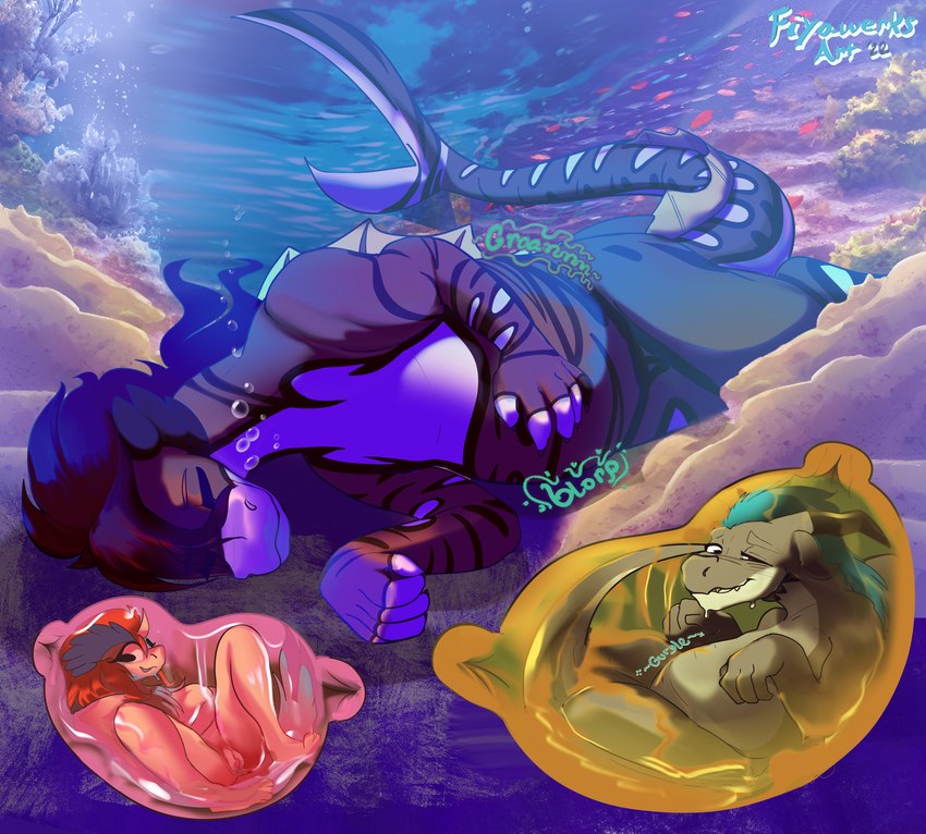 abdominal_bulge anthro belly_rub bloated coral_reef digestion female female_prey feral feral_pred feral_prey fully_inside genitals group hand_on_belly hand_on_own_belly internal lying male male/female male/male melting multiple_pred multiple_prey on_back on_side oral_vore pokemon_prey pussy recursive_vore resting rumbling_stomach size_difference sticky tail trio tropical underwater vore water willing_prey fiyawerks mythology biepbot keldia anthozoan aquatic_dragon cnidarian coral dragon marine mythological_creature mythological_scalie scalie sea_monster absurd_res hi_res