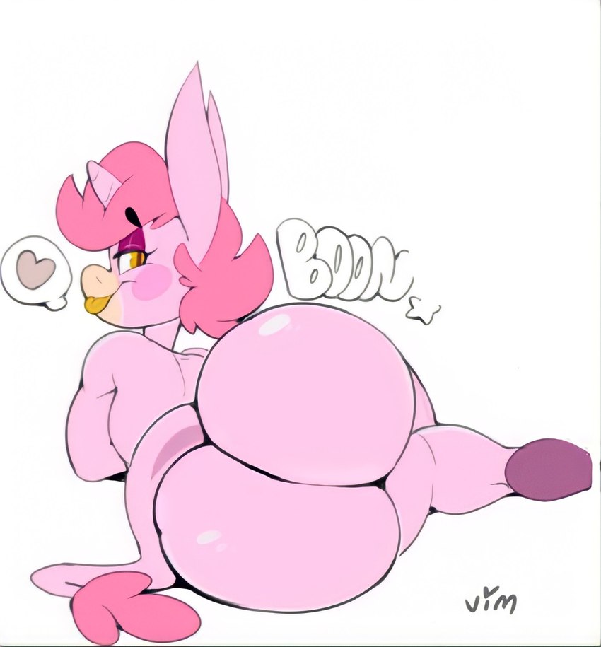 anthro big_butt bubble_butt butt butt_focus femboy horn looking_at_viewer looking_back lying male nude on_side simple_background smile solo thick_thighs wide_hips third-party_edit vimhomeless mythology boon_(vimhomeless) equid equine mammal mythological_creature mythological_equine unicorn hi_res sketch