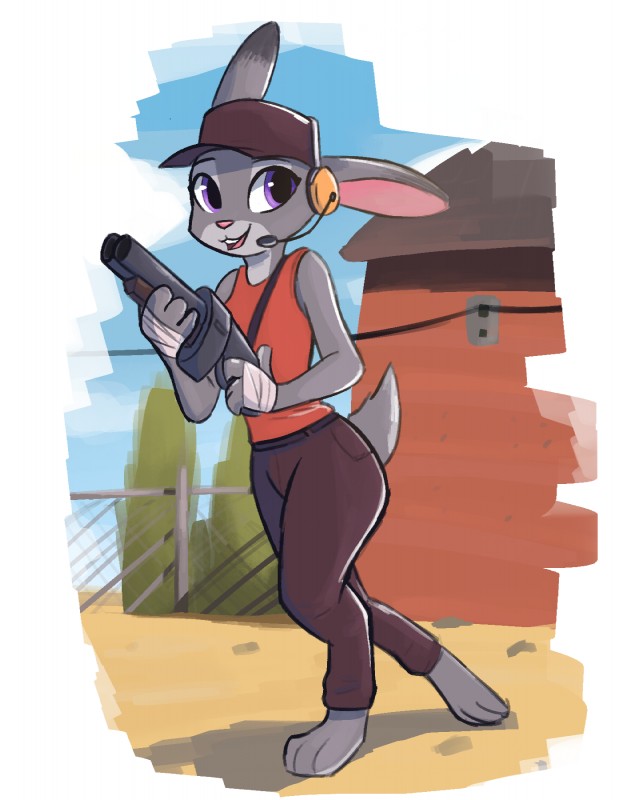 judy hopps and scout (team fortress 2 and etc) created by enginetrap