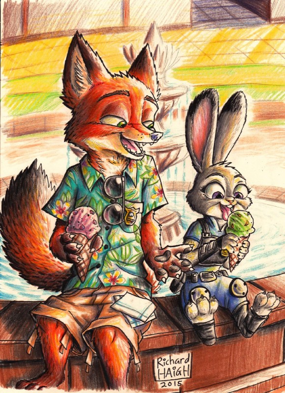 judy hopps and nick wilde (zootopia and etc) created by penmark