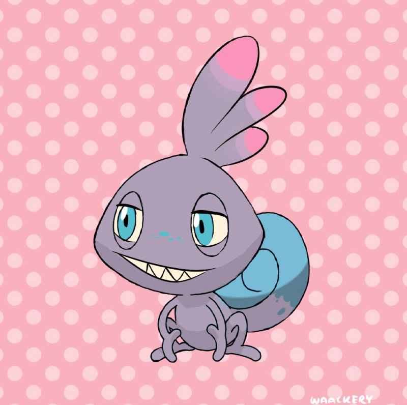 blue_eyes dipstick_tail dotted_background freckles markings multicolored_tail pattern_background pink_background purple_body simple_background solo tail tail_markings supericebeam disney monsters_inc nintendo pixar pokemon randall_boggs generation_8_pokemon hybrid monster pokemon_(species) reptile scalie sobble 2019 crossover digital_drawing_(artwork) digital_media_(artwork) signature