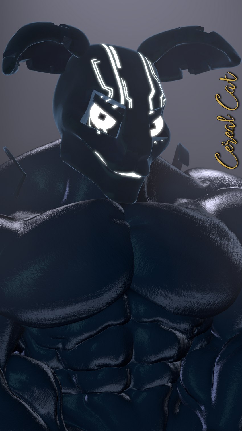 abs anthro biceps big_muscles glowing huge_muscles looking_at_viewer machine male markings muscular muscular_anthro muscular_male pecs smile smirk solo weegeen8or1337 five_nights_at_freddy's five_nights_at_freddy's:_security_breach five_nights_at_freddy's:_security_breach_ruin scottgames steel_wool_studios mxes_(fnaf) digital_creature lagomorph leporid mammal rabbit robot 2023 3d_(artwork) 4k 9:16 absurd_res digital_media_(artwork) hi_res source_filmmaker_(artwork)