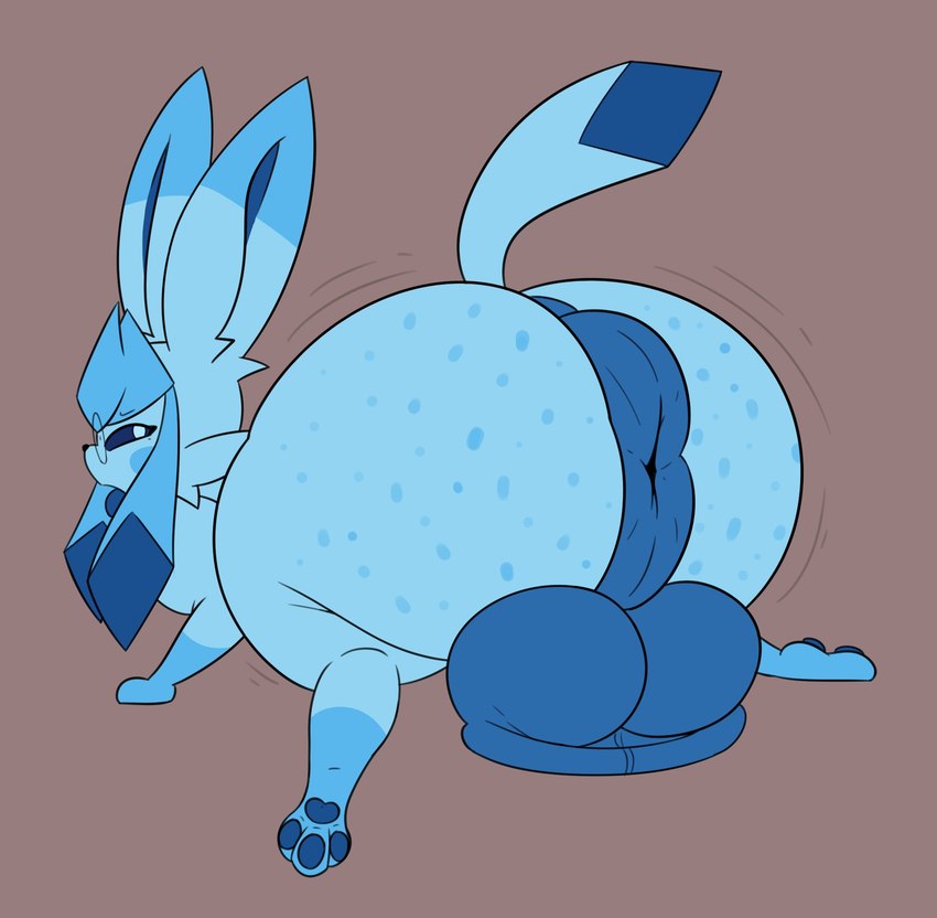 3_toes anus balls big_anus big_balls big_butt blue_anus blue_balls blue_body blue_ears blue_fur blue_pawpads blue_paws blue_sclera blue_tail blue_tongue brown_background butt cheek_tuft dipstick_ears ear_markings ear_tuft eyewear eyewear_only facial_tuft feet feral freckled_butt freckles fur fur_markings genitals glasses glasses_only hindpaw huge_anus huge_balls huge_butt hyper hyper_anus male markings motion_lines multicolored_body multicolored_ears multicolored_fur nude pawpads paws puffy_anus pupils quadruped simple_background solo tail three-quarter_view toes tongue tongue_out tuft two_tone_body two_tone_fur wearing_glasses white_pupils evilfiendish nintendo pokemon canid canine eeveelution generation_4_pokemon glaceon mammal pokemon_(species) 2024 colored flat_colors full-length_portrait hi_res portrait