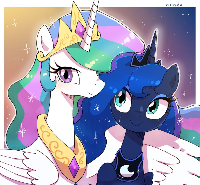 princess celestia and princess luna (friendship is magic and etc) created by nendo