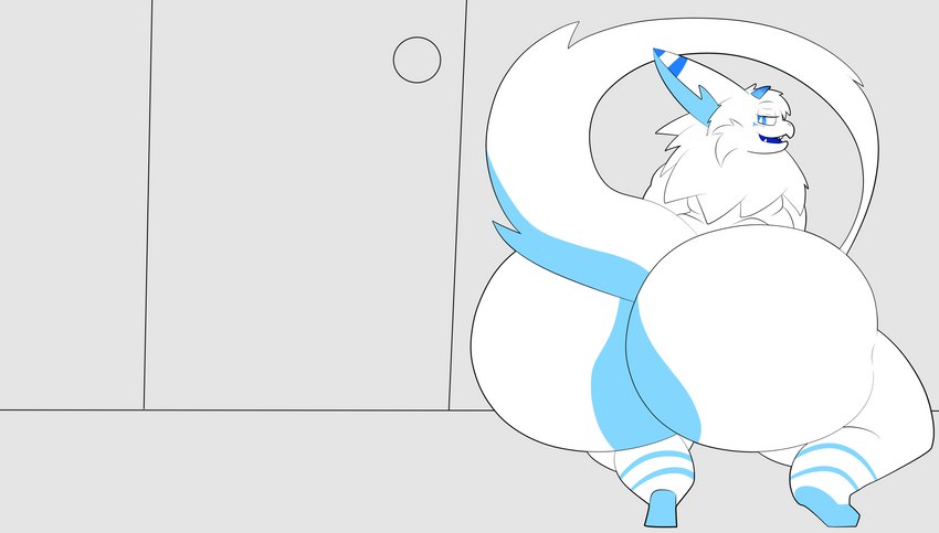 ambiguous_gender anthro big_butt butt crouching inside presenting presenting_hindquarters solo tail thick_thighs wide_hips skydragonnimbus_(artist) mythology nimbus_(skydragonnimbus) dragon mythological_creature mythological_scalie scalie sky_dragon absurd_res hi_res male_(lore)