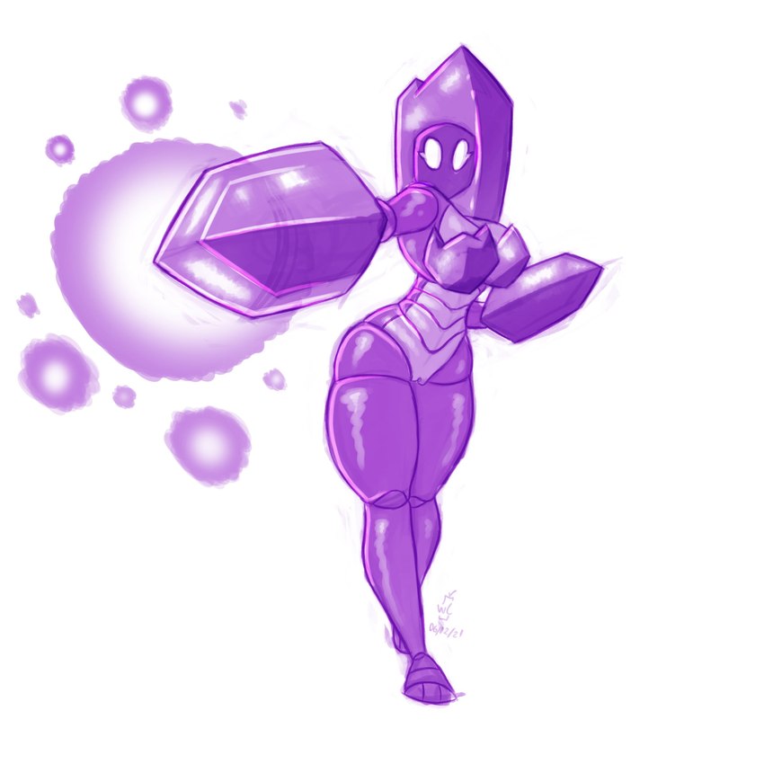 anthro breasts crystal exoskeleton female genitals looking_at_viewer magic magic_user non-mammal_breasts pussy solo weapon bugzilla hollow_knight team_cherry crystal_guardian_(hollow_knight) arthropod crystal_creature elemental_creature insect mineral_fauna 1:1 absurd_res hi_res sketch