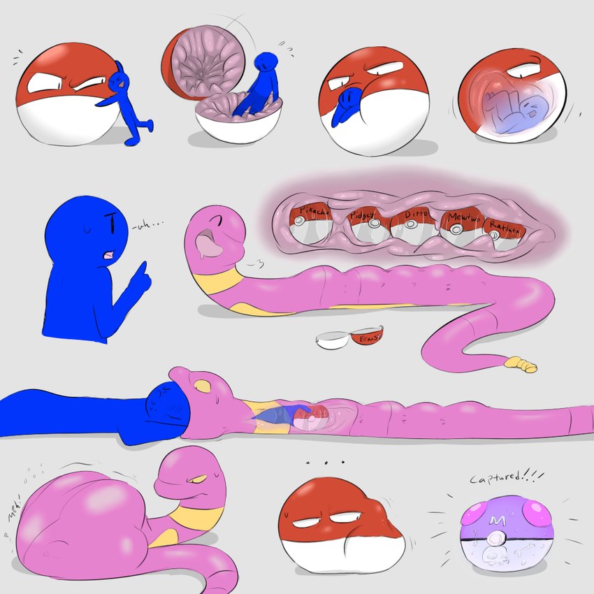 abdominal_bulge after_vore cavity_search cavity_storage death digestion fatal_vore feral internal male muffled object_in_stomach object_ingestion oral_fisting oral_vore penetration pokeball pokeball_in_stomach pokeball_insertion pokeball_vore soft_vore swallowing swallowing_pokeball unusual_fisting vore vowelless vowelless_vocalization da~blueguy nintendo pokemon ekans generation_1_pokemon humanoid pokemon_(species) reptile scalie voltorb 1:1