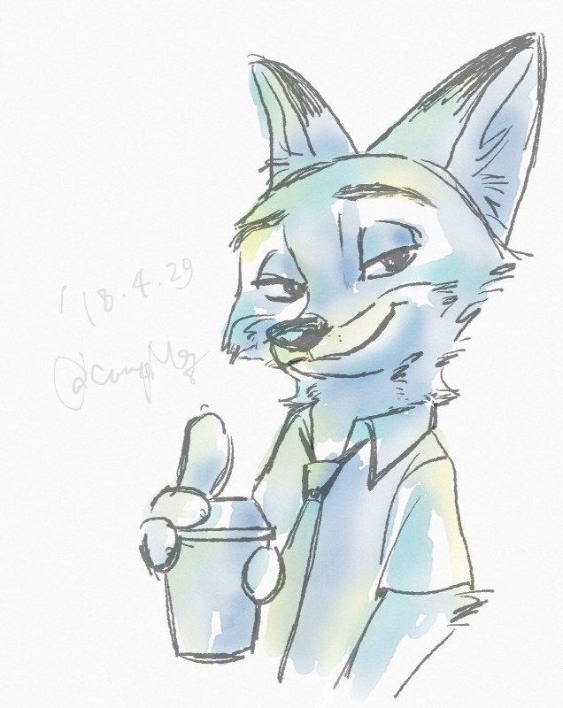 nick wilde (zootopia and etc) created by compmq (artist)