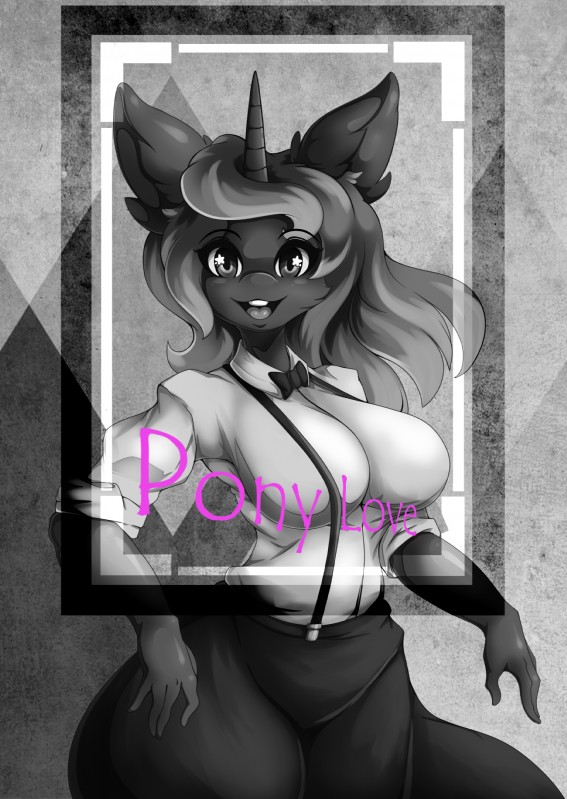 anthro big_breasts breasts clothing cosplay female horn looking_at_viewer open_mouth princess royalty smile solo starry_eyes text azura_inalis friendship_is_magic hasbro my_little_pony plastic_love real_world mariya_takeuchi princess_luna_(mlp) 2019 absurd_res english_text hi_res meme monochrome redraw