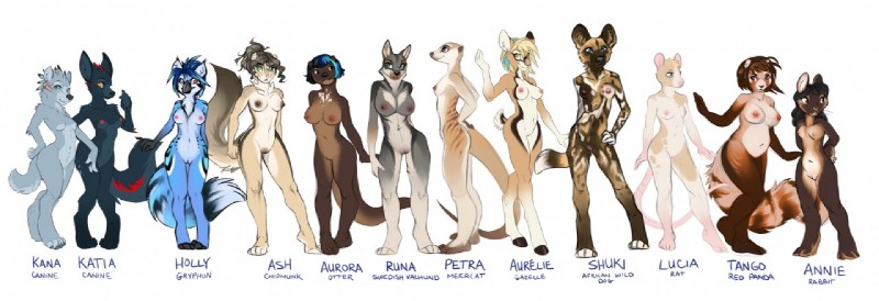 annie, aurelie, aurora, lucya, holly, and etc (theredhare and etc) created by demicoeur