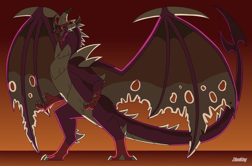 claws feral horn male multi_horn pose sharp_teeth solo spikes spikes_(anatomy) standing tail_weapon teeth wings zilonking activision mythology spyro_the_dragon malefor dragon mythological_creature mythological_scalie scalie 2023 absurd_res digital_media_(artwork) hi_res signature