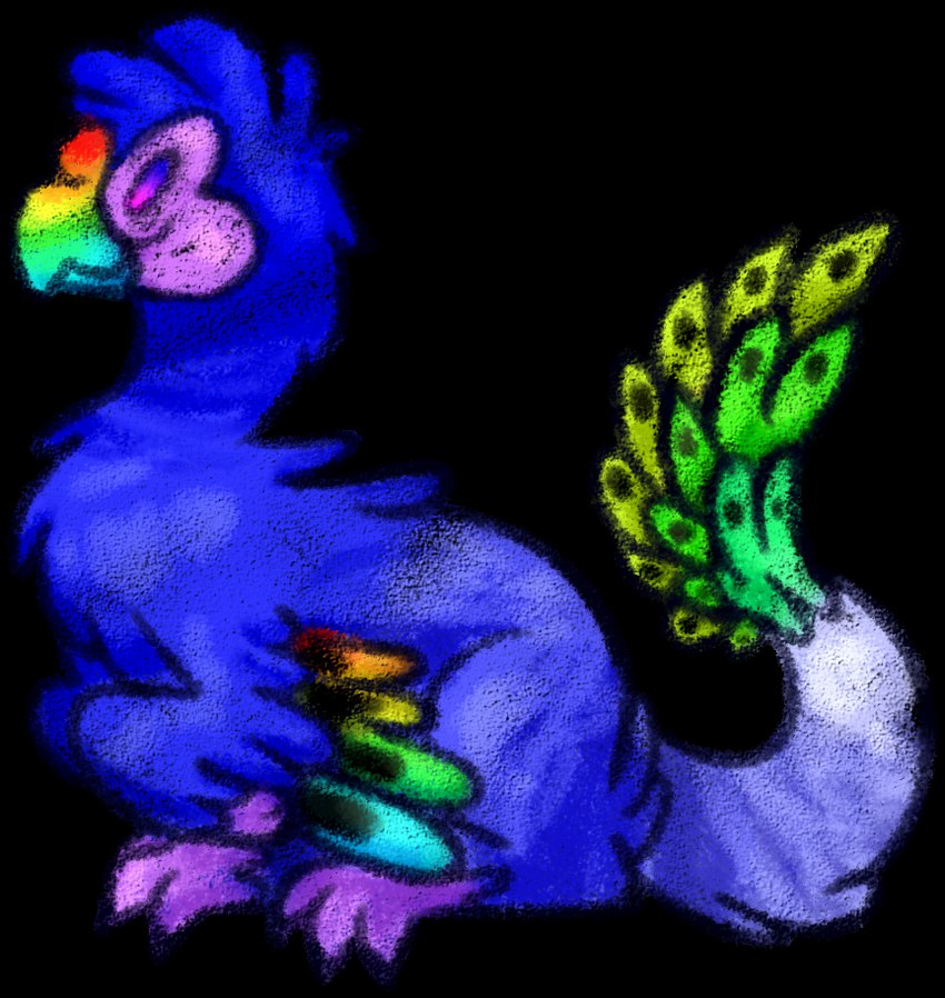 ambiguous_gender beak blue_body blue_feathers claws dot_eyes feathered_wings feathers feral green_body green_feathers multicolored_beak multicolored_body multicolored_feathers rainbow_beak rainbow_body rainbow_feathers simple_background sitting solo tail tail_tuft transparent_background tuft winged_arms wings jaspering dinosaur oviraptor oviraptorid prehistoric_species reptile scalie theropod 2017 alpha_channel digital_drawing_(artwork) digital_media_(artwork) full-length_portrait portrait shaded