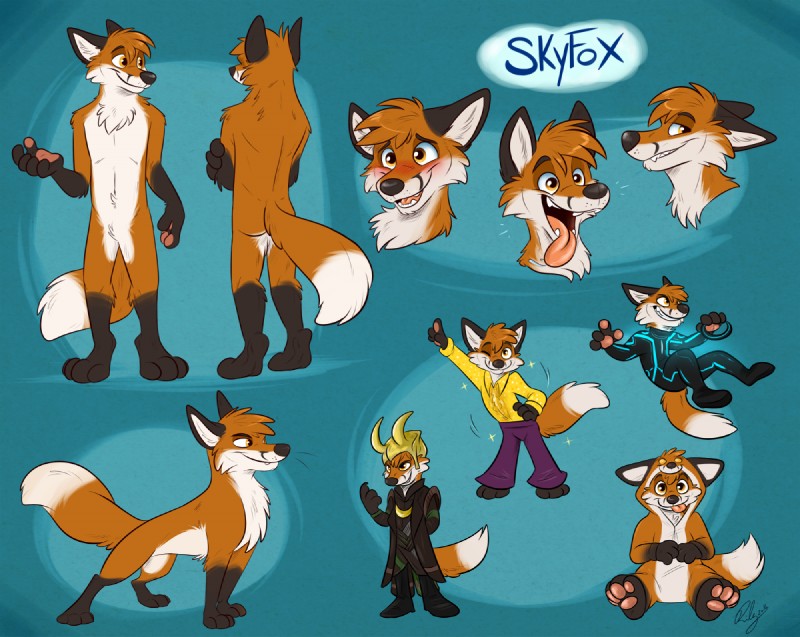 loki and skyfox (saturday night fever and etc) created by waywardmutt