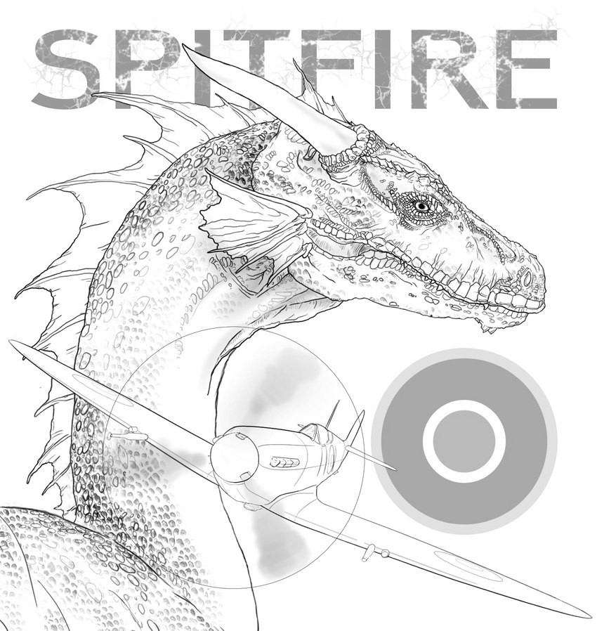 aircraft airplane black_line_art book circle ear_frill feral frill_(anatomy) frill_ridge history horn markings scale_markings scales solo vehicle monika_arnott mythology royal_air_force supermarine_spitfire dragon mythological_creature mythological_scalie scalie fiction bust_portrait digital_drawing_(artwork) digital_media_(artwork) greyscale hi_res line_art monochrome portrait