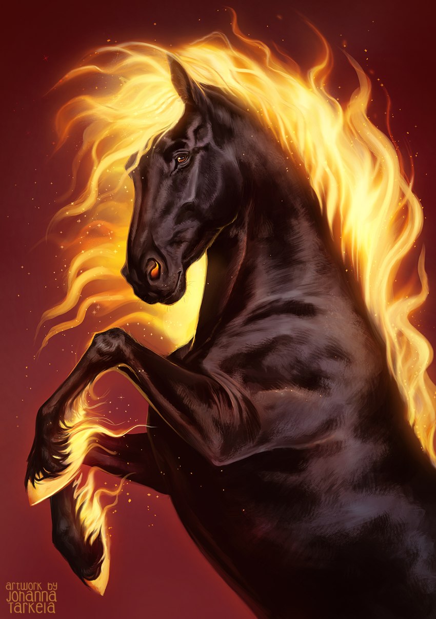 ambiguous_gender black_body black_fur brown_eyes feral fire flaming_hair flaming_hooves flaming_mane fur hooves horizontal_pupils looking_at_viewer on_hind_legs orange_hooves photorealism pseudo_hair pseudo_mane pupils red_background simple_background snout solo unguligrade johis moonlight_riders equid equine horse mammal 2021 adobe_photoshop_(artwork) book_cover cover digital_media_(artwork) digital_painting_(artwork) hi_res official_art shaded