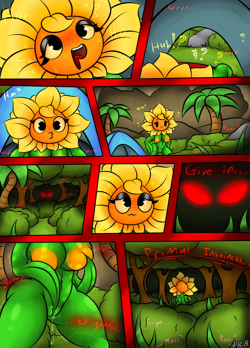 Primal instincts plants vs zombie comic