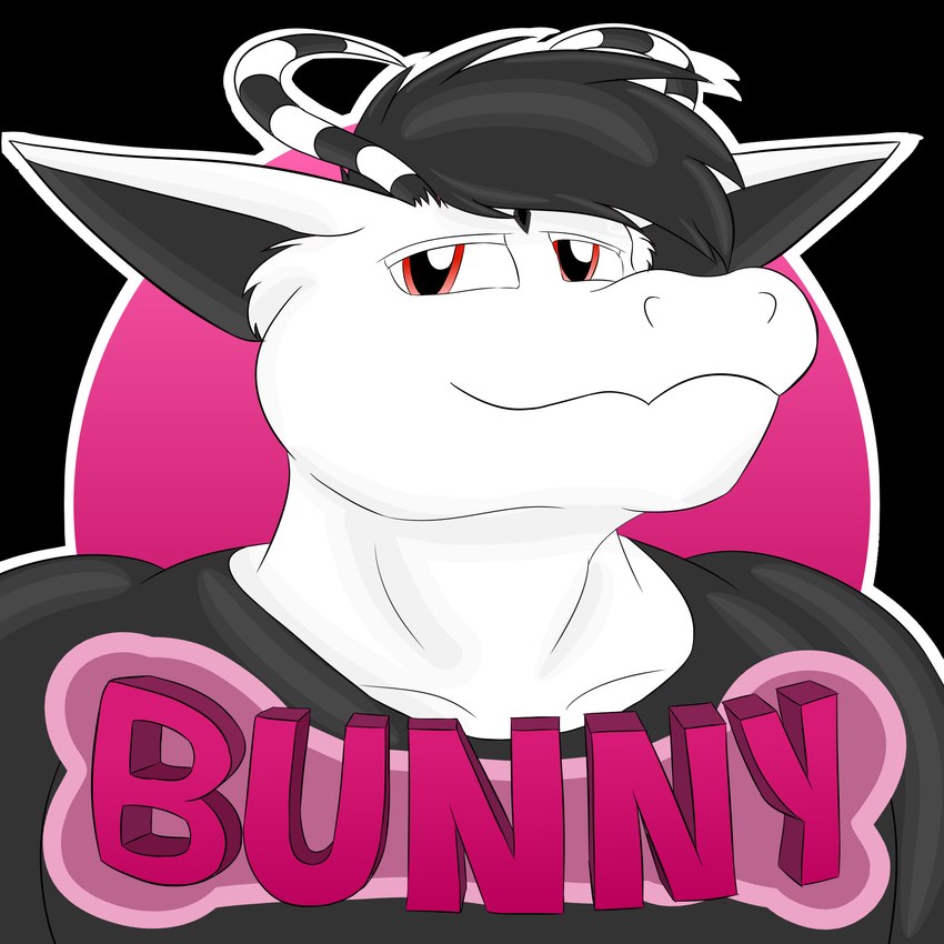 badge black_hair convention fur hair red_eyes white_body white_fur felloweirdo bunny_the_goat bovid caprine caprine_demon demon goat goat_demon lagomorph leporid mammal rabbit 1:1 alpha_channel character_badge_(artwork) hi_res