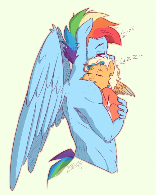 cloudy and rainbow dash (friendship is magic and etc) created by nolycs