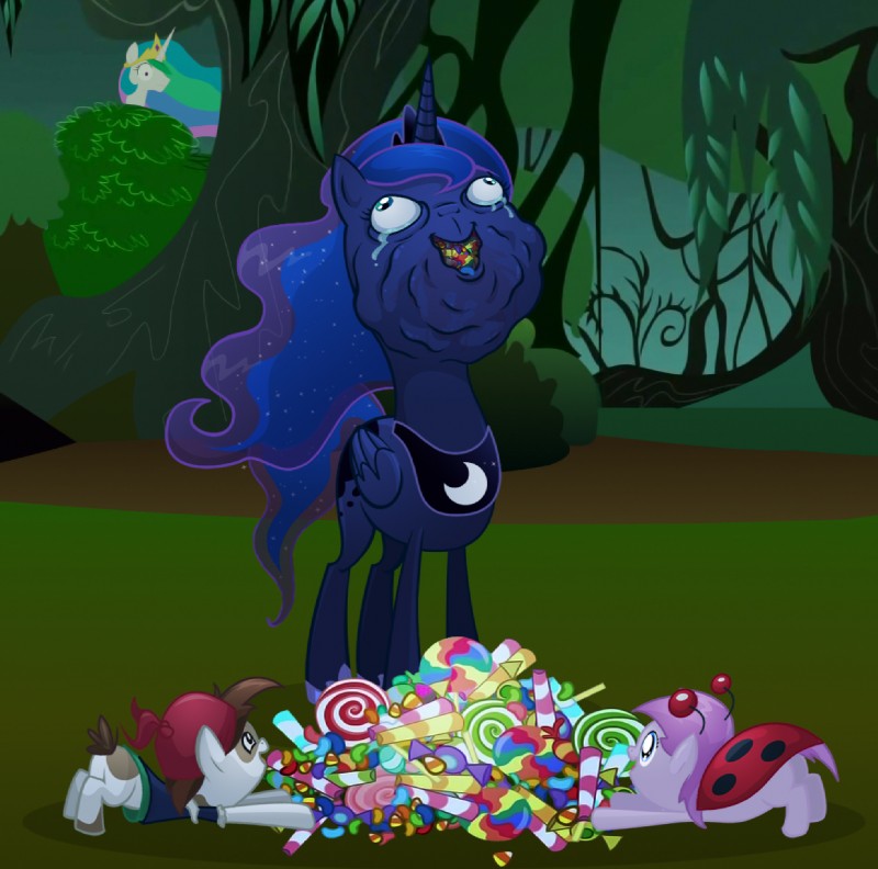 pipsqueak, princess celestia, and princess luna (friendship is magic and etc) created by misterdavey