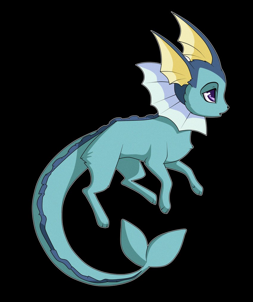 ambiguous_gender blue_body blue_fur blue_tail ear_frill feral frill_(anatomy) fur glistening glistening_eyes head_crest head_frill open_mouth purple_eyes quadruped side_view simple_background solo tail transparent_background yellow_frill milk-jug nintendo pokemon eeveelution generation_1_pokemon pokemon_(species) vaporeon alpha_channel