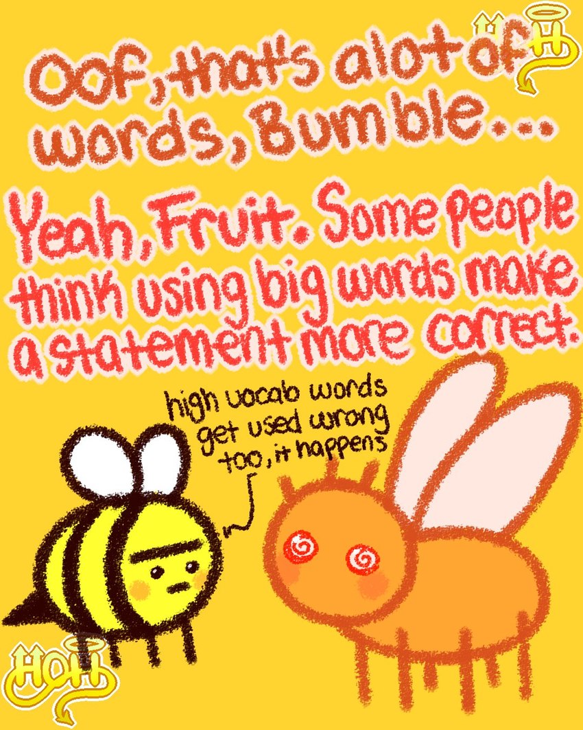 bumble and fruit created by hornsonhalos